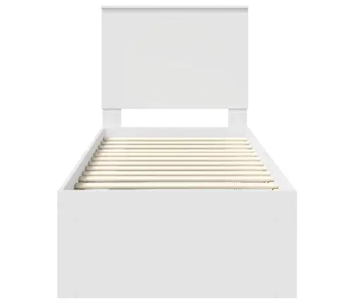 Gultas Rāmis Balts 75 X 190 Cm Ciets Priedes Koks Vidaxl