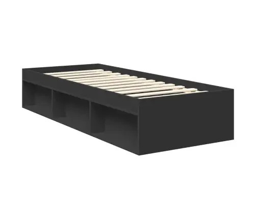 Lovos Rėmas Juoda 75 X 190 Cm Kietos Pušies Mediena