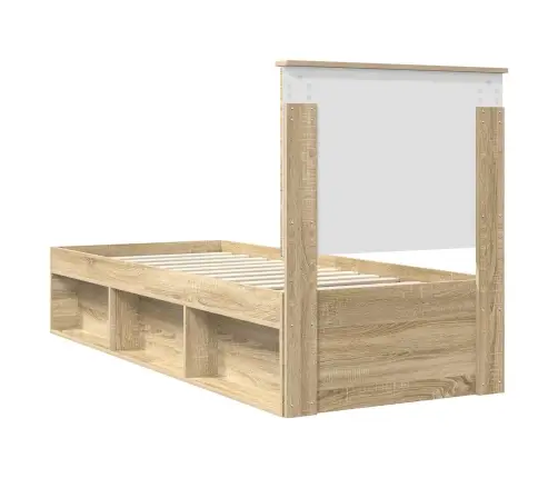 Voodi Raam Peaga Sonoma Tamm 75 X 190 Cm Tahke Mänd