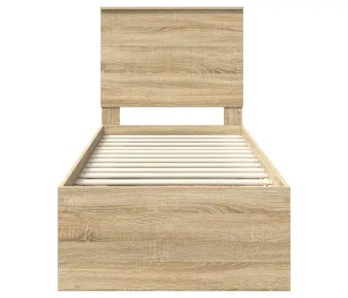 Voodi Raam Peaga Sonoma Tamm 75 X 190 Cm Tahke Mänd