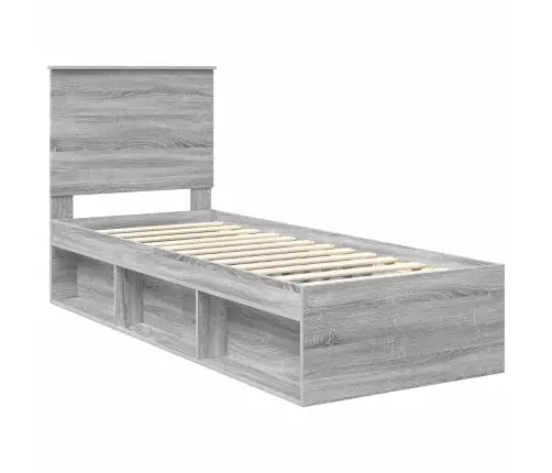 Lovos Rėmas Pilkas Sonoma 75 X 190 Cm Kietos Pušies Mediena