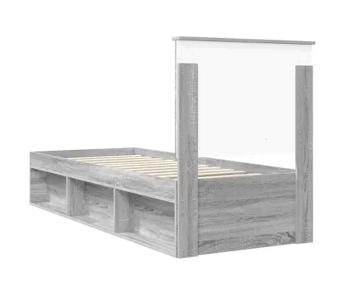 Lovos Rėmas Pilkas Sonoma 75 X 190 Cm Kietos Pušies Mediena