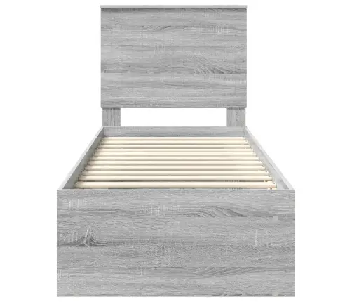 Lovos Rėmas Pilkas Sonoma 75 X 190 Cm Kietos Pušies Mediena