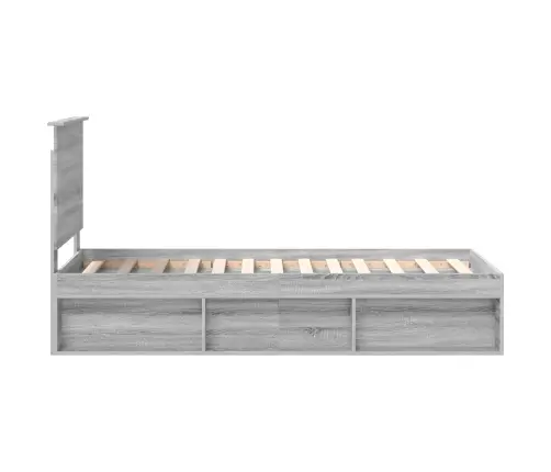 Lovos Rėmas Pilkas Sonoma 75 X 190 Cm Kietos Pušies Mediena