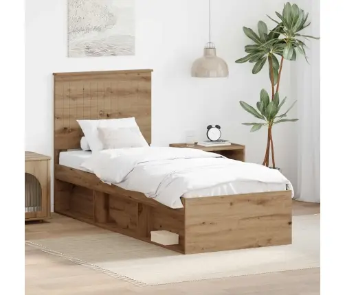 Voodi Raam Peaga Artisani Tamme 75 X 190 Cm Tahke Mänd