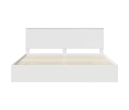 Lovos Rėmas Su Stalčių Balta 200 X 200 Cm Inžinerinė Mediena