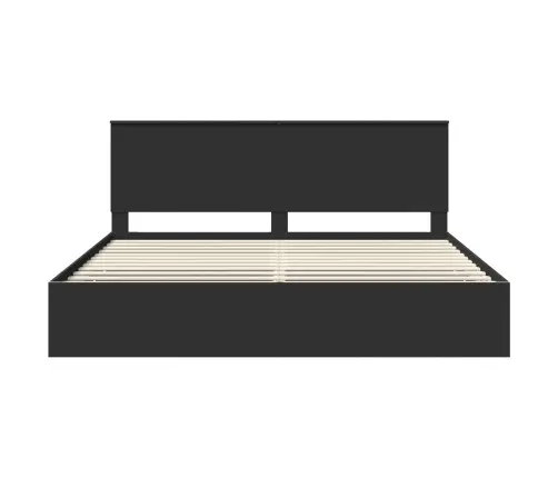 Voodi Raam Sahtliga Peaga Must 200 X 200 Cm Inseneripuit