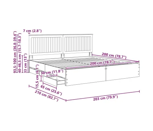 Gultas Rāmis Betona Pelēks 200 X 200 Cm Inženieru Koks Vidaxl