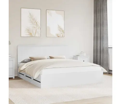 Voodi Raam Sahtliga Peaga Valge 180 X 200 Cm Inseneripuit