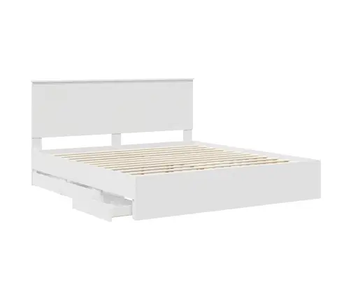 Voodi Raam Sahtliga Peaga Valge 180 X 200 Cm Inseneripuit