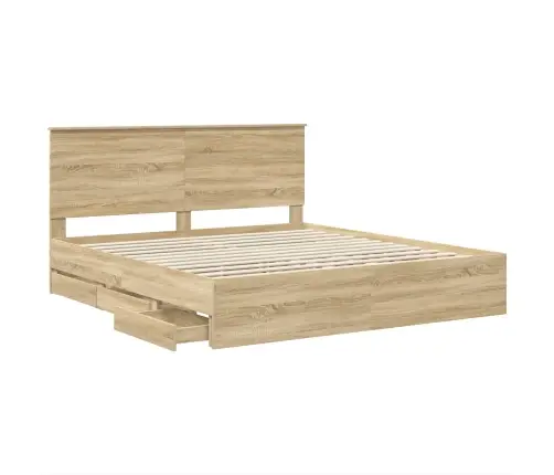 Lovos Rėmas Sonoma Ąžuolas 180 X 200 Cm Inžinerinė Mediena