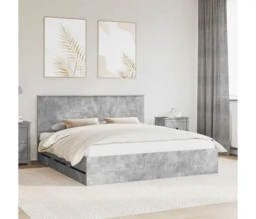 Lovos Rėmas Betono Pilka 180 X 200 Cm Inžinerinė Mediena