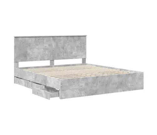 Lovos Rėmas Betono Pilka 180 X 200 Cm Inžinerinė Mediena