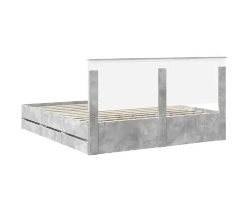 Lovos Rėmas Betono Pilka 180 X 200 Cm Inžinerinė Mediena