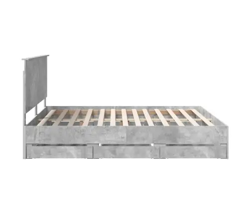 Lovos Rėmas Betono Pilka 180 X 200 Cm Inžinerinė Mediena