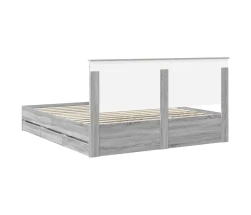 Lovos Rėmas Pilkas Sonoma 180 X 200 Cm Inžinerinė Mediena