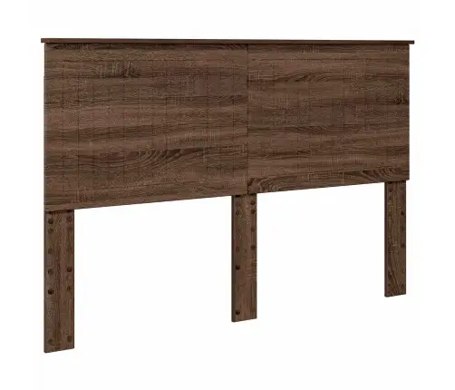 Gultas Rāmis Brūns Ozols 150 X 200 Cm Inženieru Koks Vidaxl