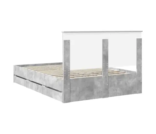 Lovos Rėmas Betono Pilka 140 X 190 Cm Inžinerinė Mediena