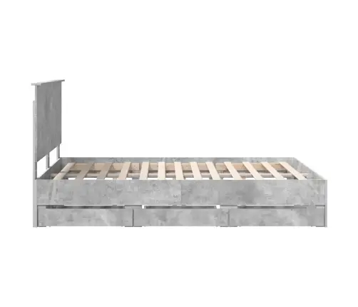 Lovos Rėmas Betono Pilka 140 X 190 Cm Inžinerinė Mediena