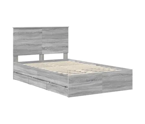 Lovos Rėmas Pilkas Sonoma 120 X 190 Cm Inžinerinė Mediena