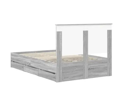 Lovos Rėmas Pilkas Sonoma 120 X 190 Cm Inžinerinė Mediena