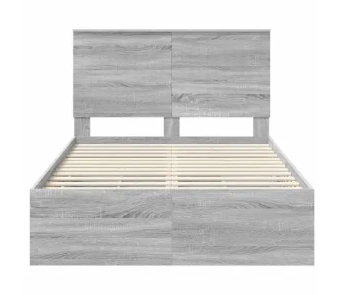 Lovos Rėmas Pilkas Sonoma 120 X 190 Cm Inžinerinė Mediena