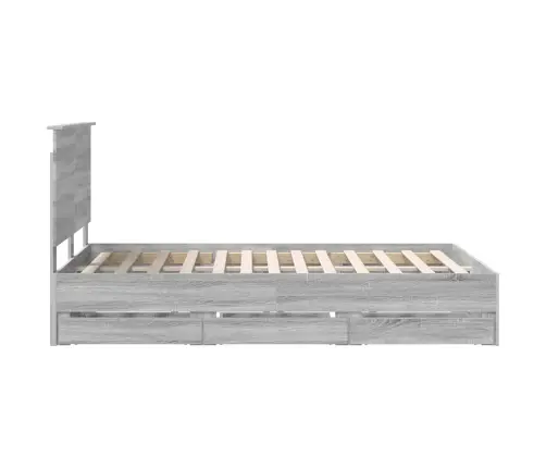 Lovos Rėmas Pilkas Sonoma 120 X 190 Cm Inžinerinė Mediena