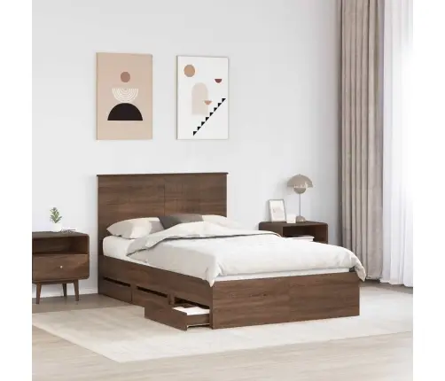 Lovos Rėmas Rudas Ąžuolas 120 X 200 Cm Inžinerinė Mediena