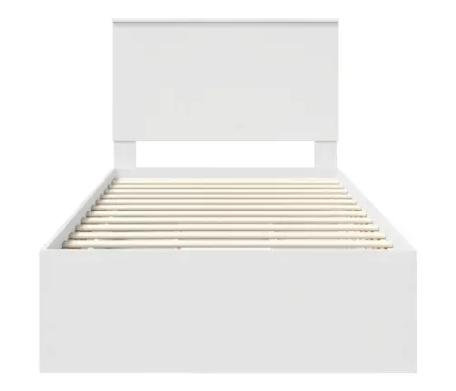 Lovos Rėmas Su Stalčių Balta 100 X 200 Cm Inžinerinė Mediena