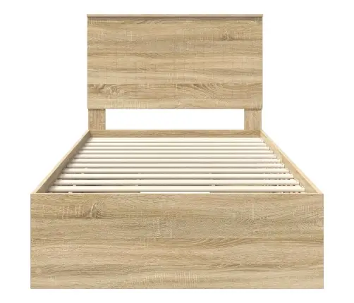 Gultas Rāmis Sonoma Ozols 100 X 200 Cm Inženieru Koks Vidaxl