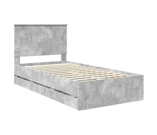 Lovos Rėmas Betono Pilka 100 X 200 Cm Inžinerinė Mediena