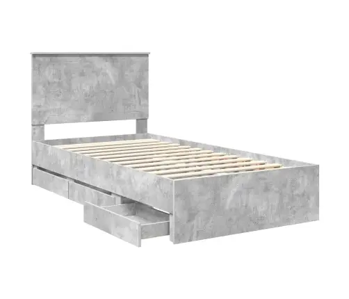 Lovos Rėmas Betono Pilka 100 X 200 Cm Inžinerinė Mediena