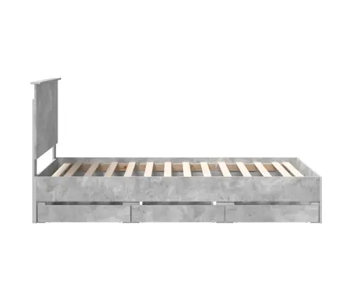 Lovos Rėmas Betono Pilka 100 X 200 Cm Inžinerinė Mediena
