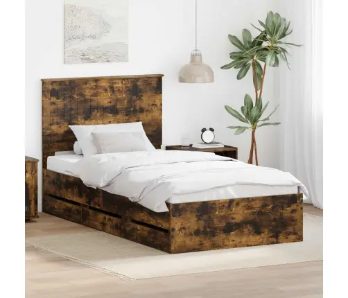 Lovos Rėmas Rūkyta Ąžuolas 100 X 200 Cm Inžinerinė Mediena