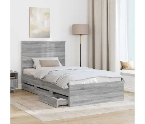 Voodi Raam Sahtliga Peaga Hall Sonoma 100 X 200 Cm Inseneripuit