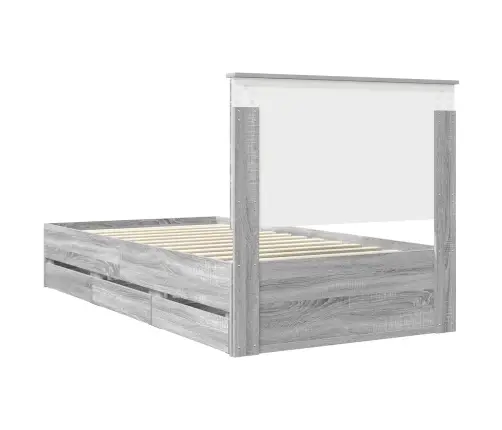 Voodi Raam Sahtliga Peaga Hall Sonoma 100 X 200 Cm Inseneripuit