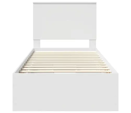 Gultas Rāmis Ar Atvilktni Balts 90 X 200 Cm Inženieru Koks Vidaxl