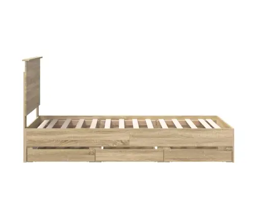 Gultas Rāmis Sonoma Ozols 90 X 200 Cm Inženieru Koks Vidaxl