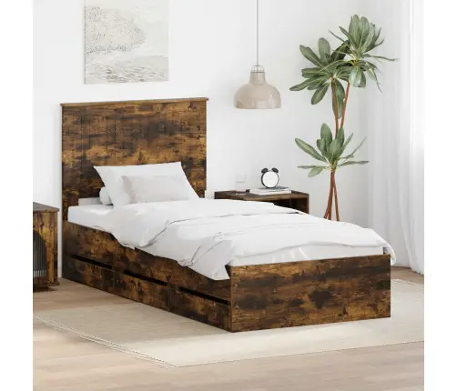 Lovos Rėmas Rūkyta Ąžuolas 90 X 200 Cm Inžinerinė Mediena