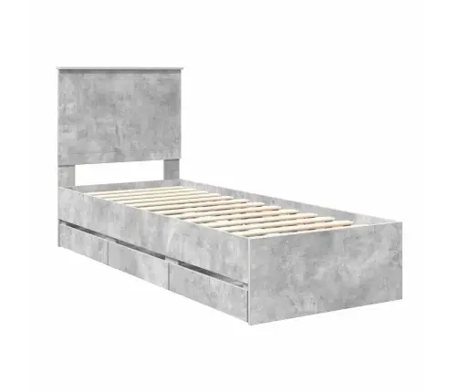 Lovos Rėmas Betono Pilka 75 X 190 Cm Inžinerinė Mediena