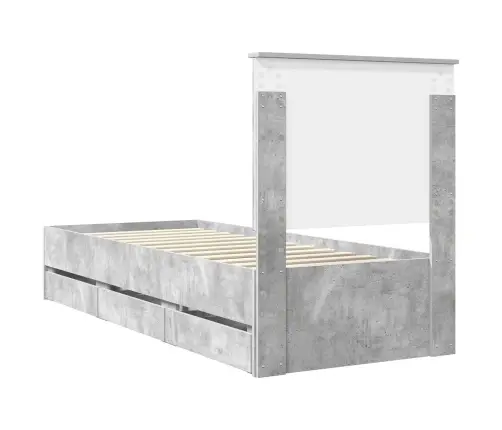 Lovos Rėmas Betono Pilka 75 X 190 Cm Inžinerinė Mediena