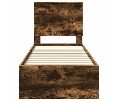 Voodi Raam Sahtliga Suitsetatud Tamm 75 X 190 Cm Inseneripuit