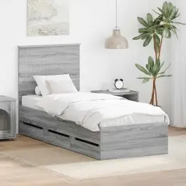 Gultas Rāmis Pelēks Sonoma 75 X 190 Cm Inženieru Koks Vidaxl Gultas Rāmis Pelēks Sonoma 75 X 190 Cm Inženieru Koks Vidaxl