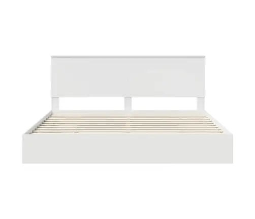 Glabāšanas Gulta Balts 200 X 200 Cm Inženierijas Koks Vidaxl