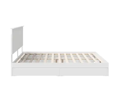 Glabāšanas Gulta Balts 200 X 200 Cm Inženierijas Koks Vidaxl