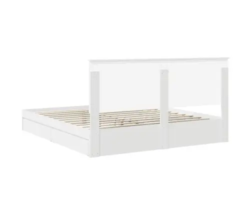 Saugos Lova Su Galvūgalio Balta 180 X 200 Cm Apdirbta Mediena