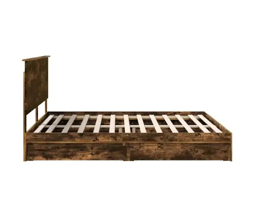 Saugos Lova Rūkyta Ąžuolas 180 X 200 Cm Apdirbta Mediena