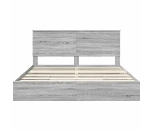 Glabāšanas Gulta Pelēks Sonoma 180 X 200 Cm Inženierijas Koks Vidaxl