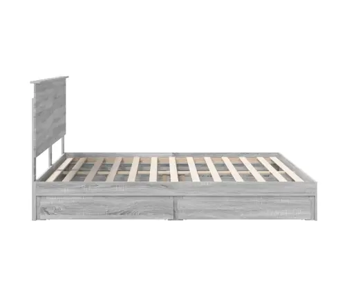 Glabāšanas Gulta Pelēks Sonoma 180 X 200 Cm Inženierijas Koks Vidaxl