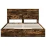 Saugos Lova Rūkyta Ąžuolas 160 X 200 Cm Apdirbta Mediena